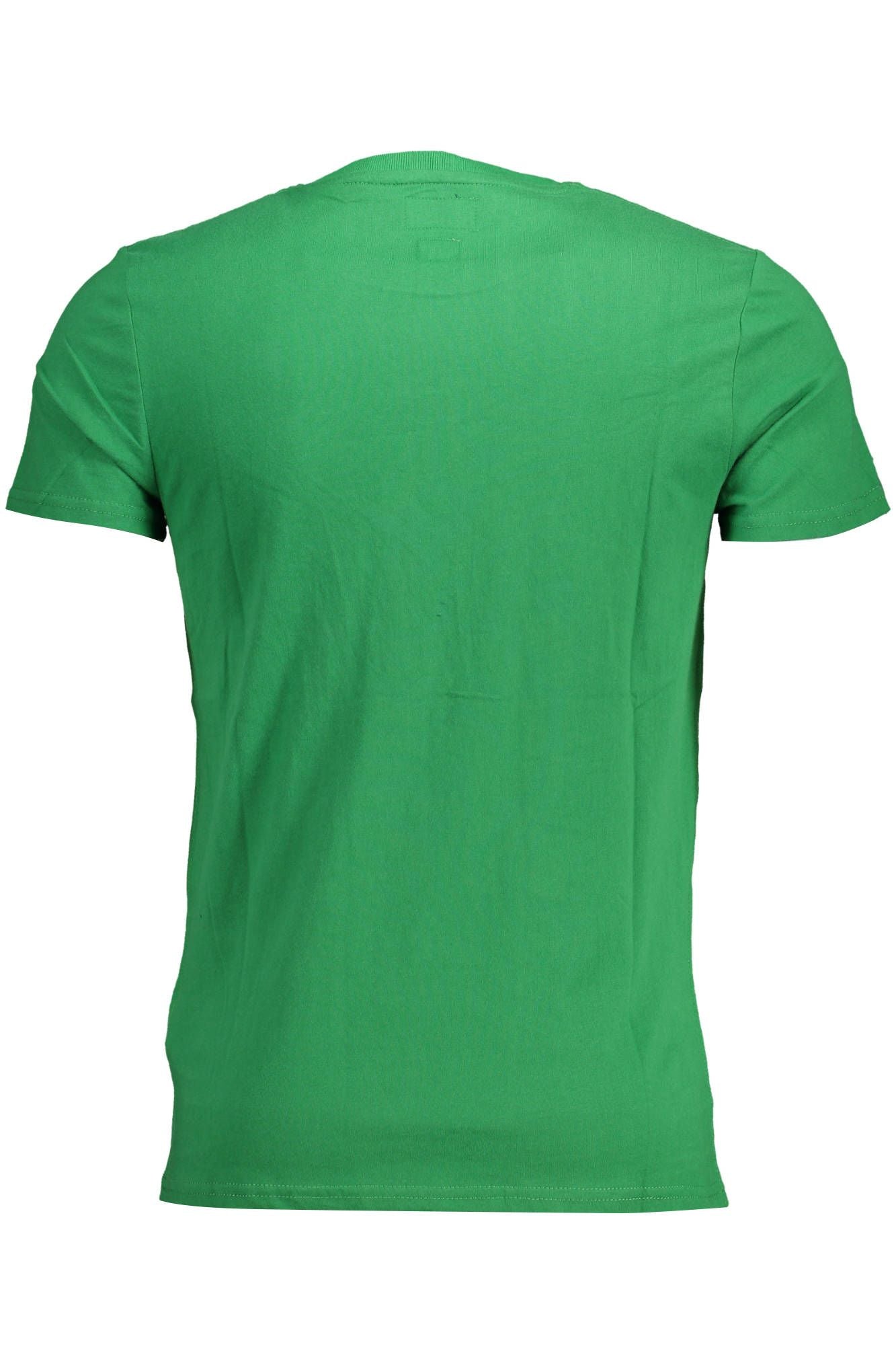 Green Cotton Men T-Shirt