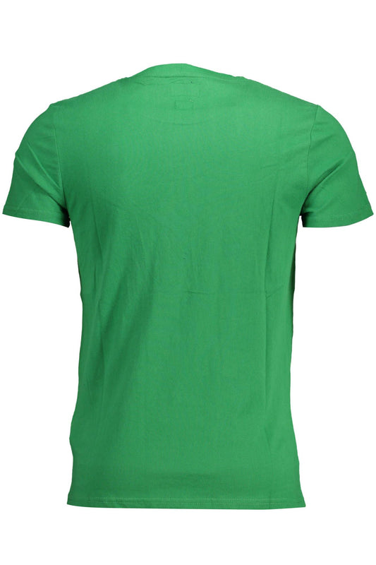 Green Cotton Men T-Shirt