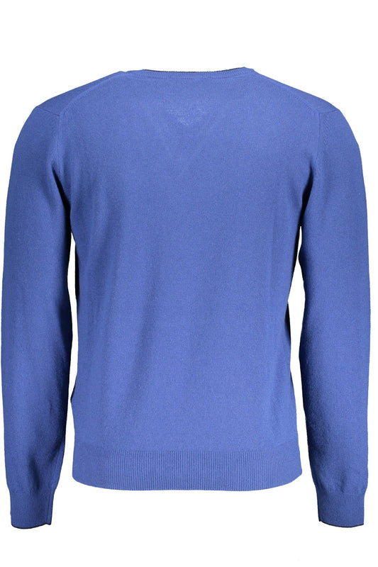 Blue Wool Men Sweater