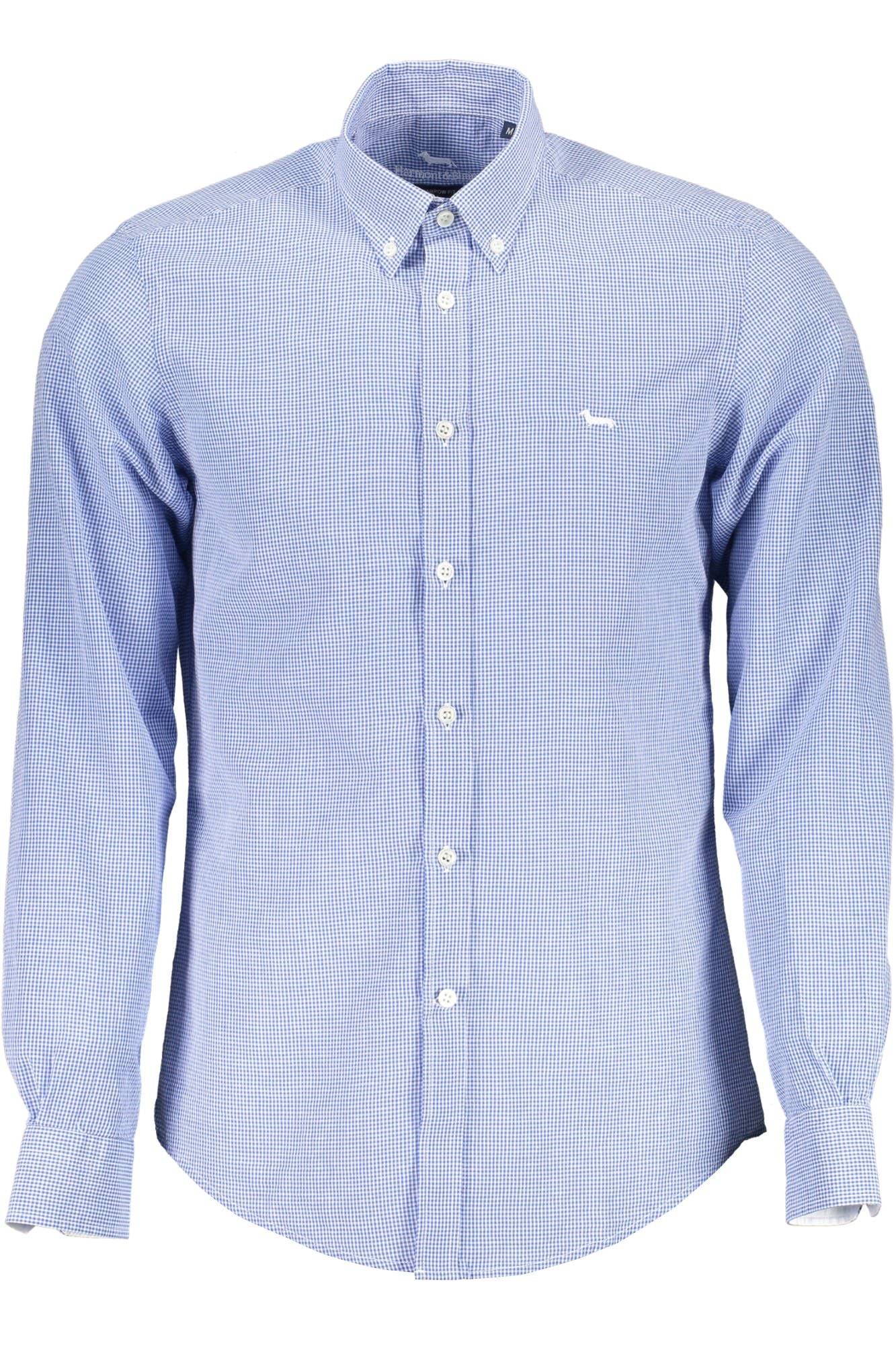 Blue Cotton Men Shirt