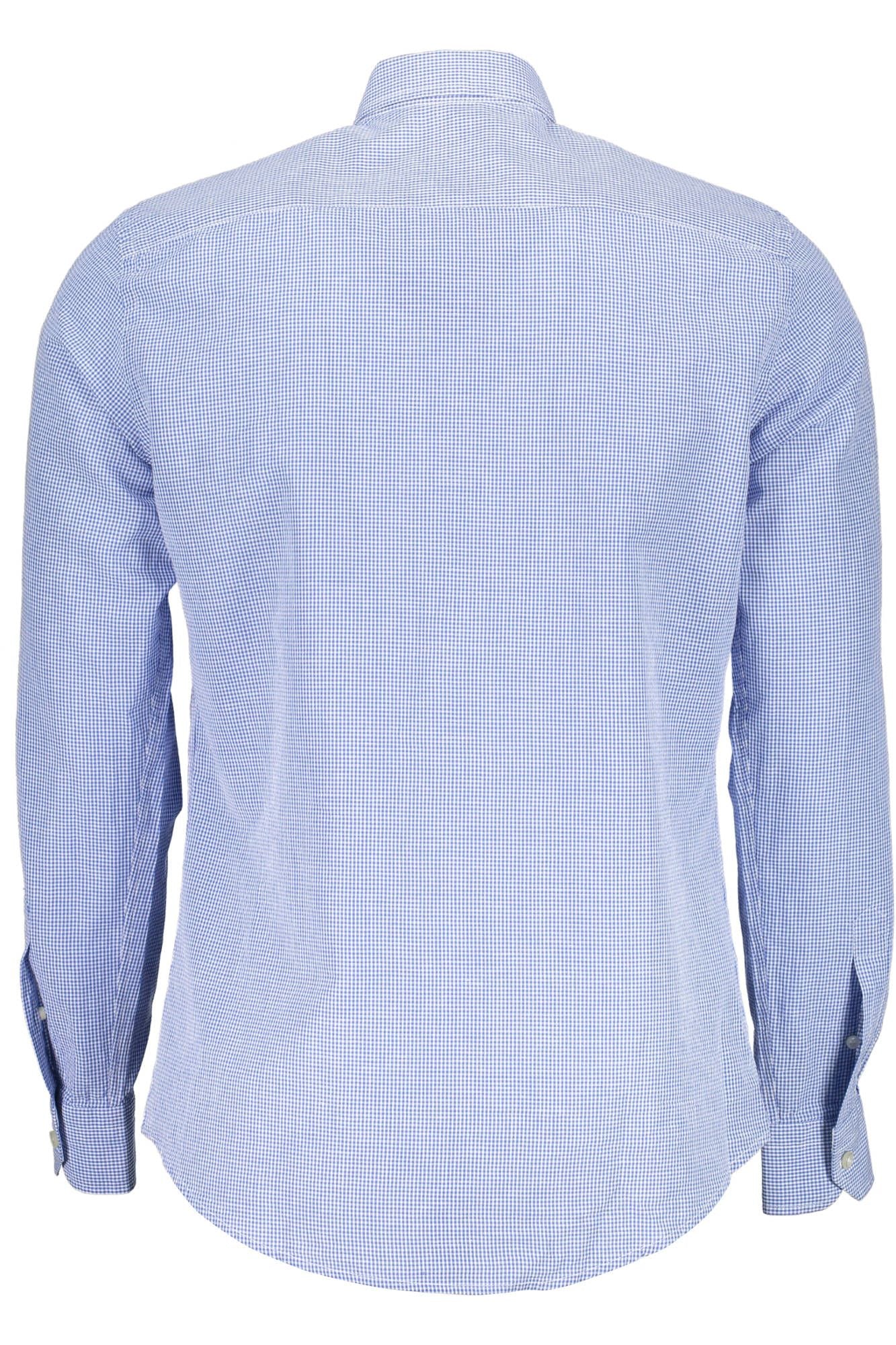 Blue Cotton Men Shirt