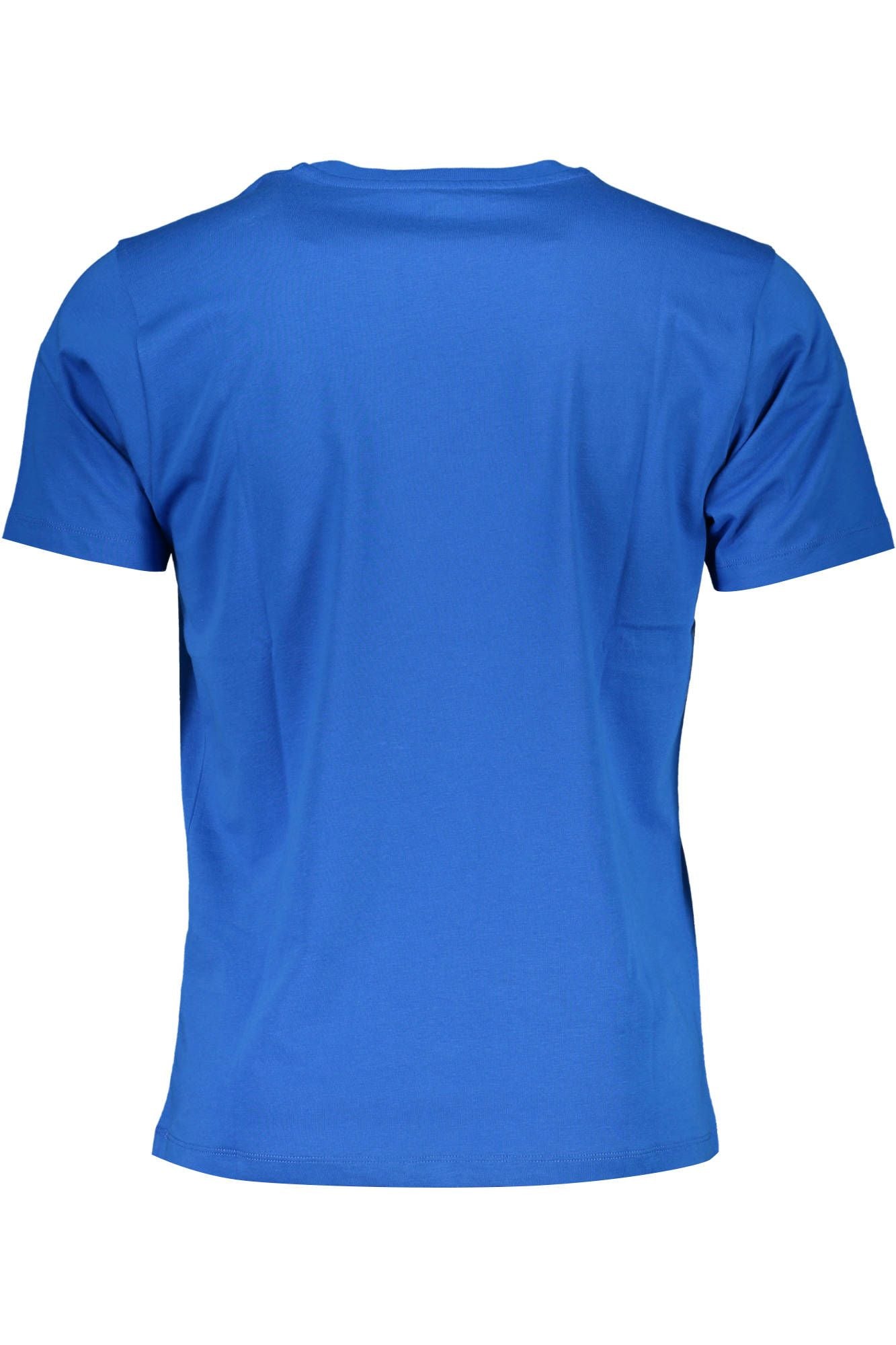 Blue Cotton Men T-Shirt