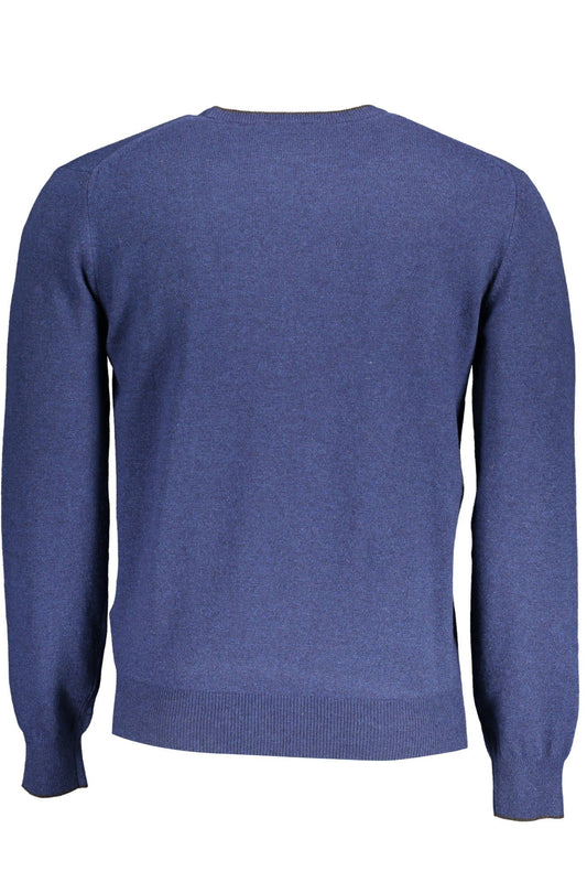 Blue Wool Men Sweater