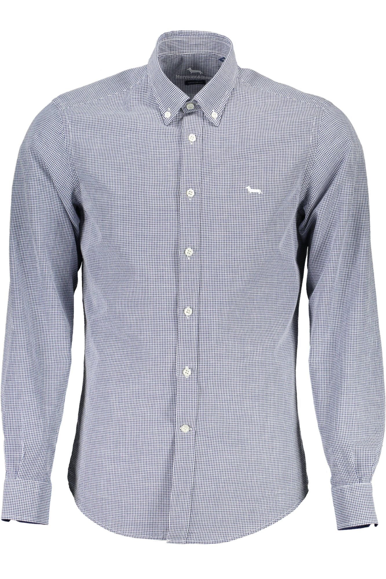 Blue Cotton Men Shirt