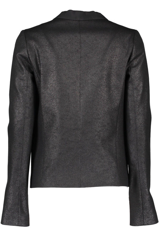 Black Elastane Women Jacket