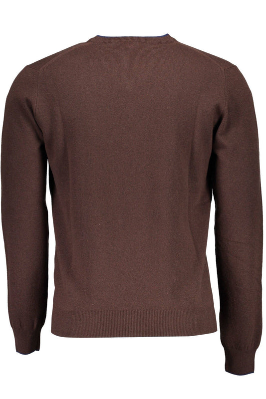 Brown Wool Men Sweater