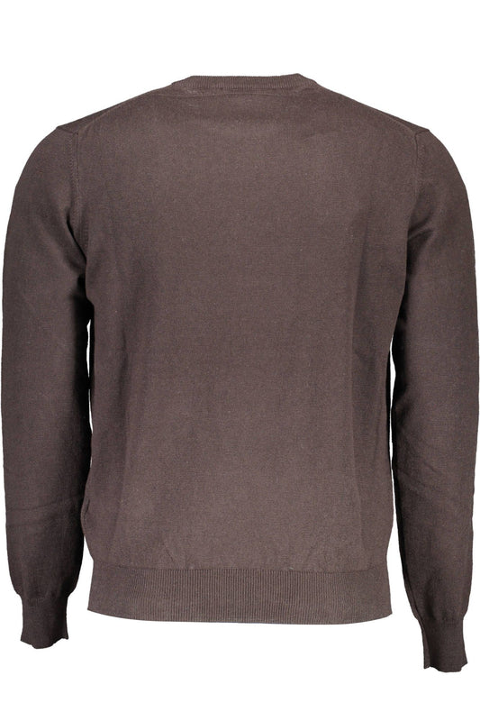 Brown Cotton Men Sweater