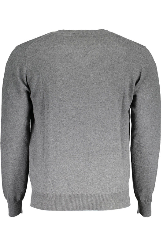 Gray Cotton Men Sweater