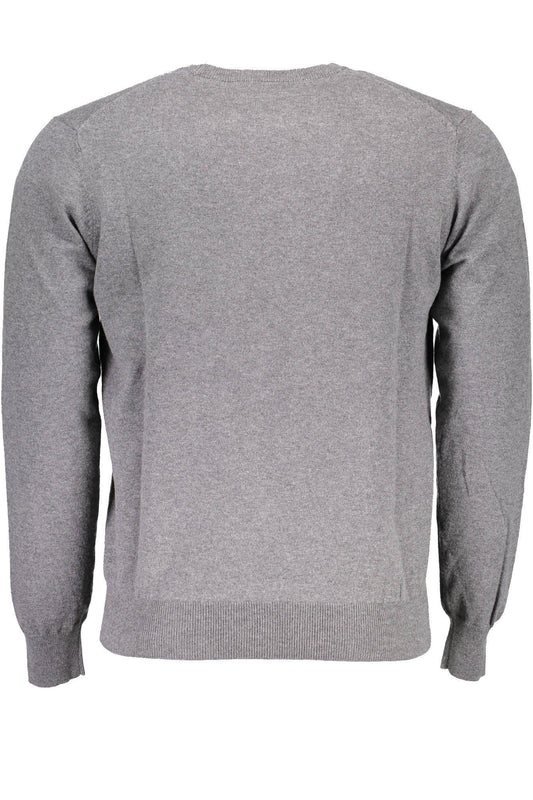 Gray Cotton Men Sweater