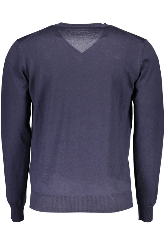 Blue Wool Men Sweater