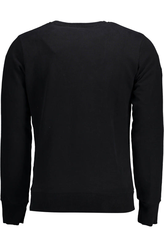 Black Cotton Men Sweater