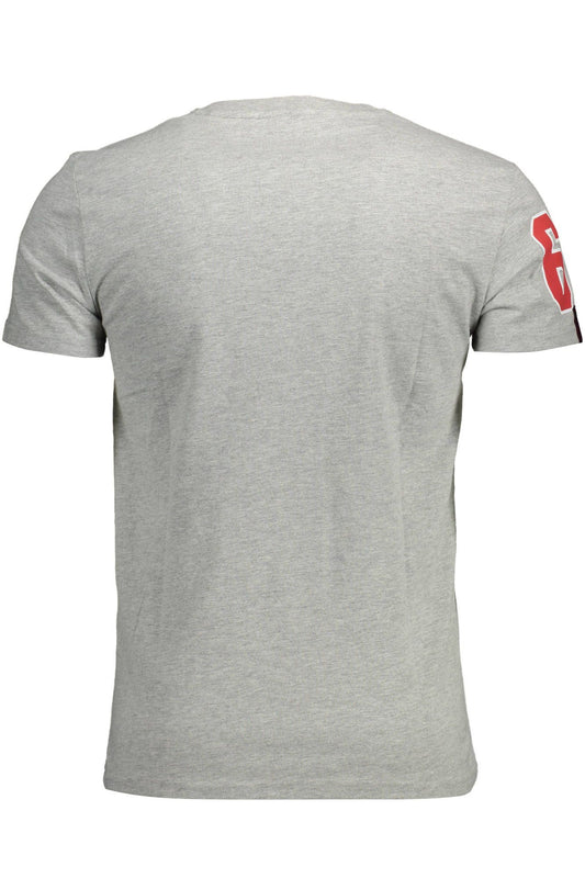 Gray Cotton Men T-Shirt