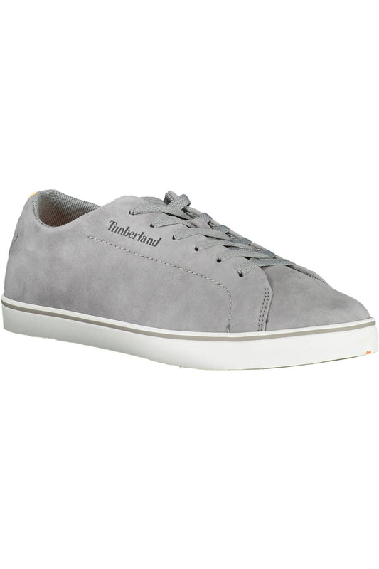 Gray Leather Men Sneaker