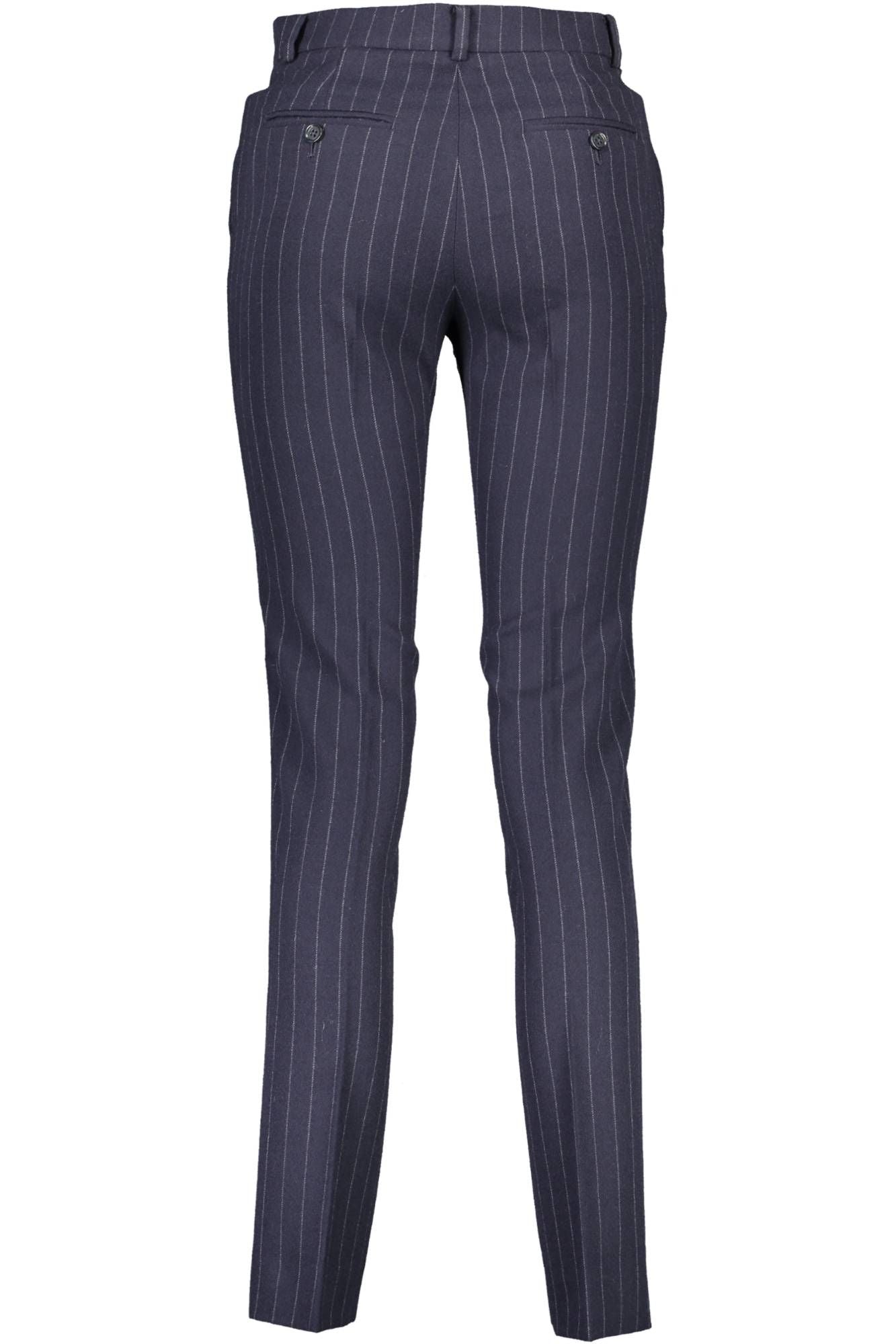 Blue Polyester Women's Pant