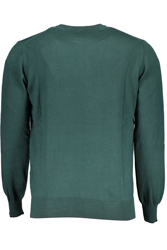 Green Cotton Men Sweater