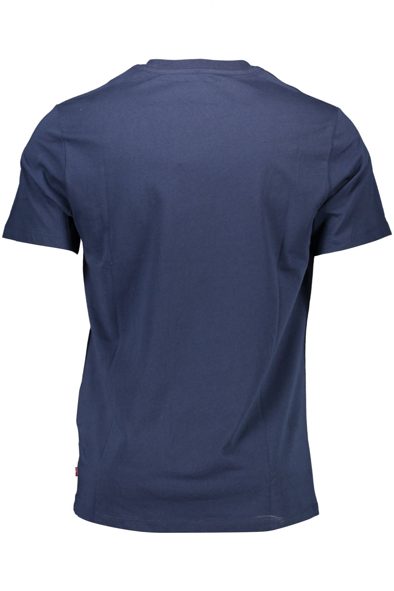 Blue Cotton Men T-Shirt