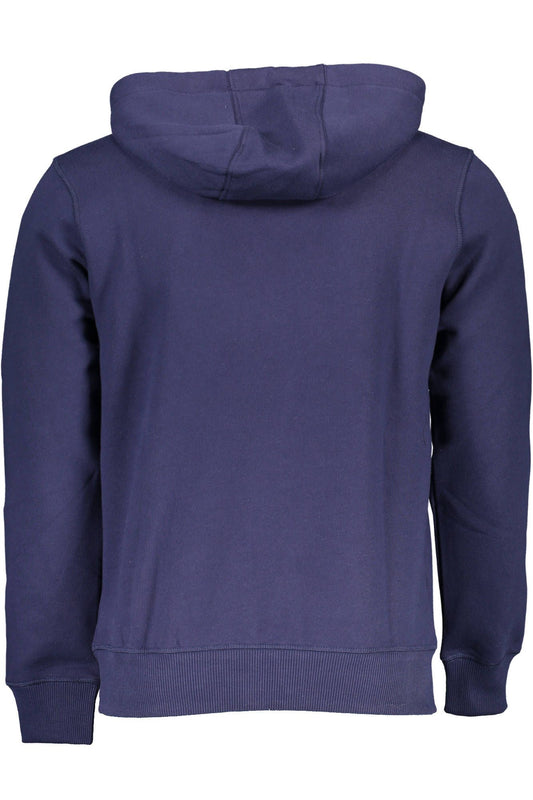 Blue Cotton Men Sweater