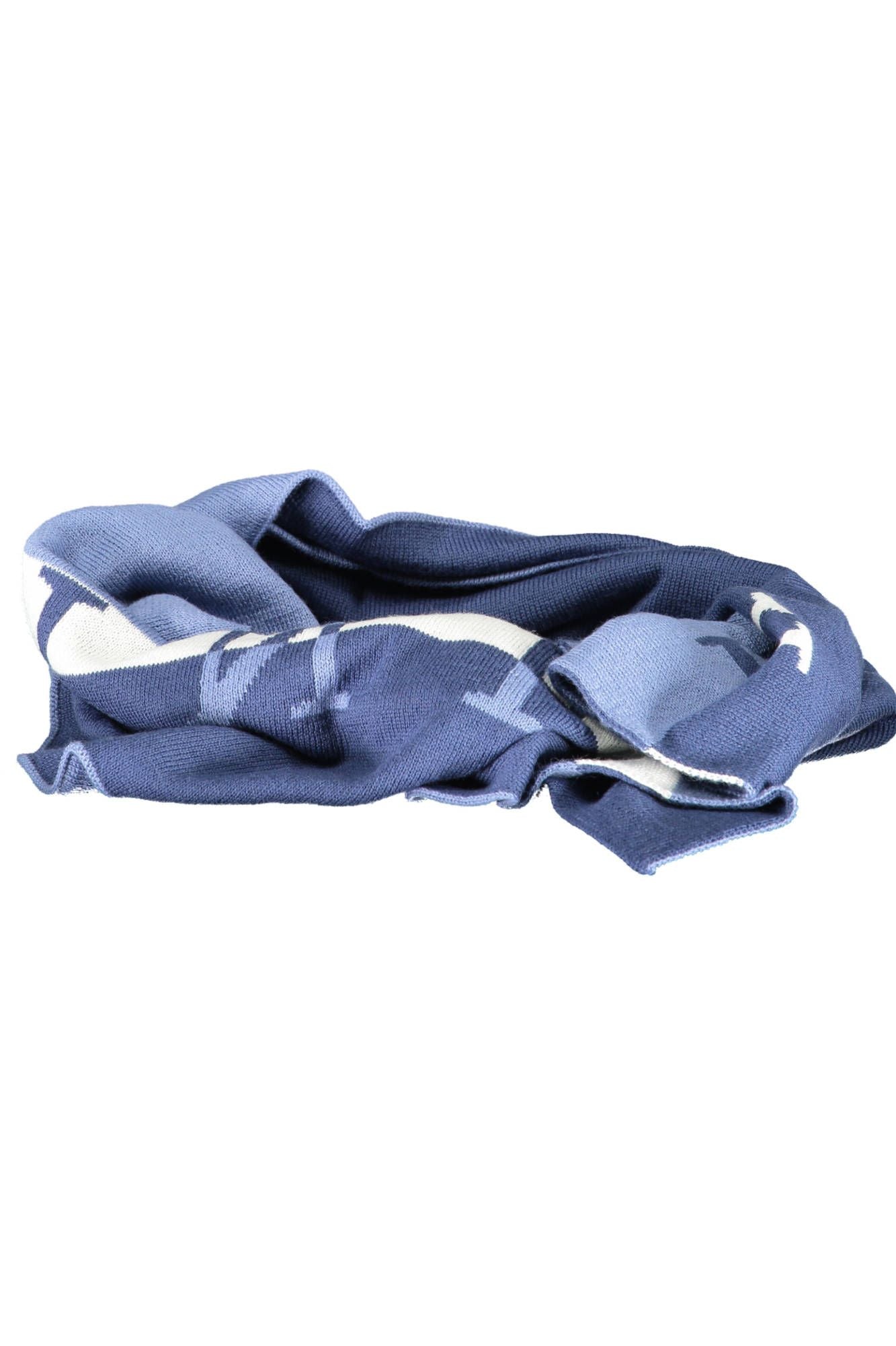 Blue Wool Men Scarf