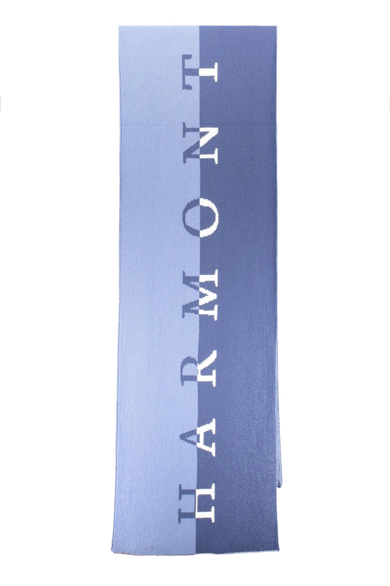 Blue Wool Men Scarf