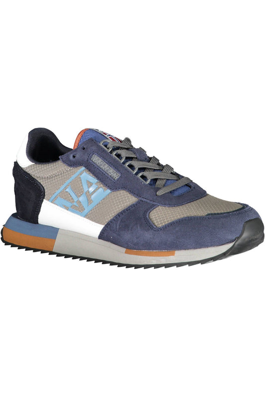 Blue Polyester Men Sneaker