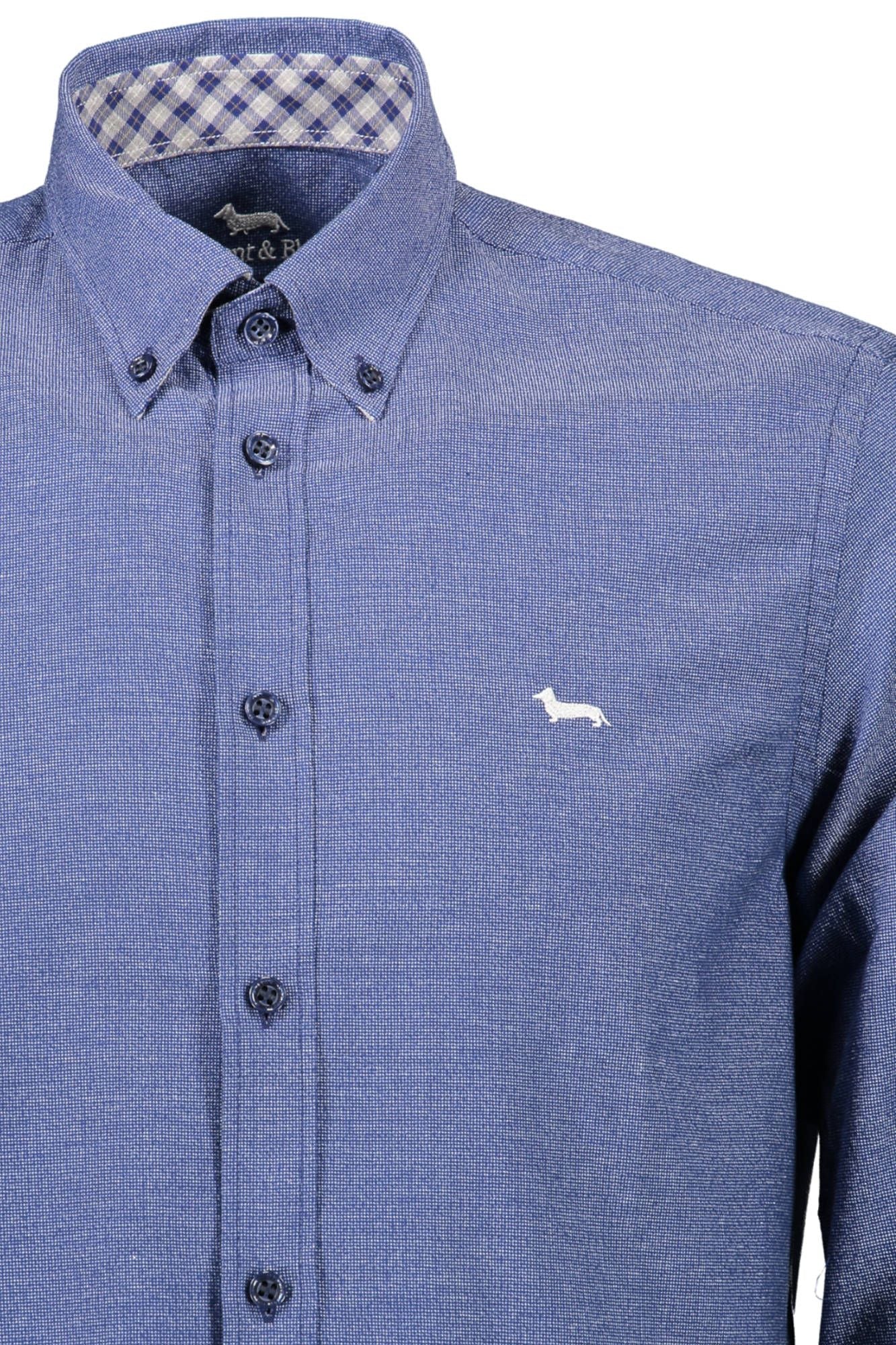 Blue Cotton Men Shirt