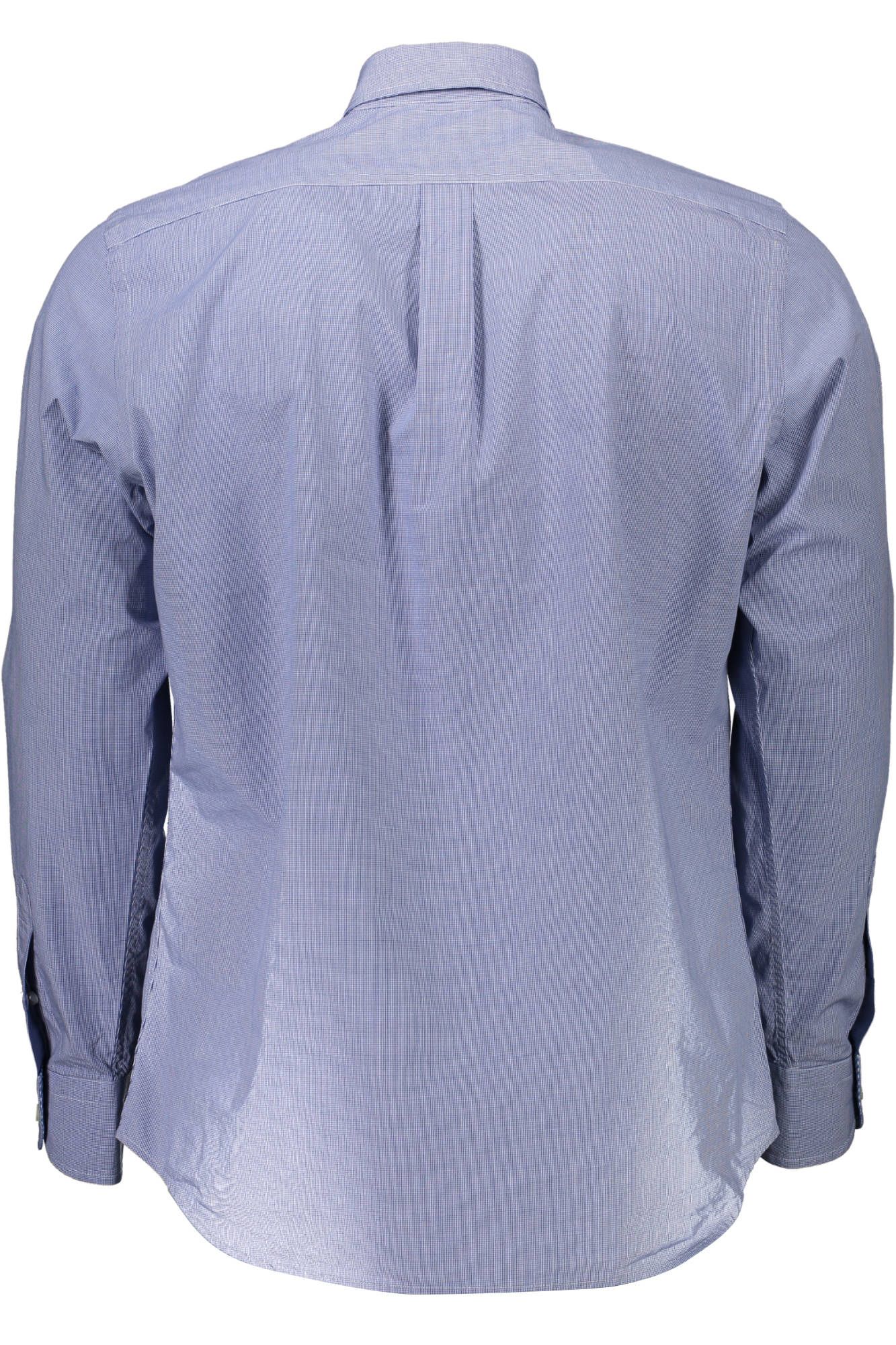 Blue Cotton Men Shirt