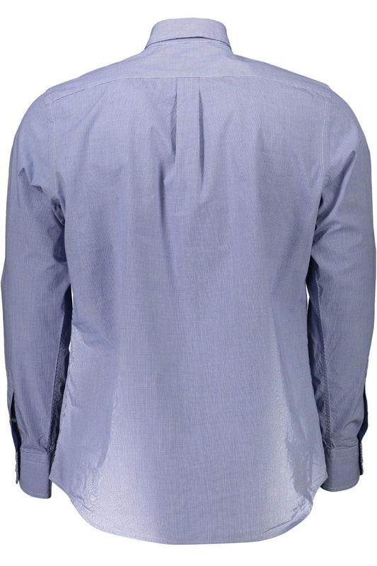 Blue Cotton Men Shirt