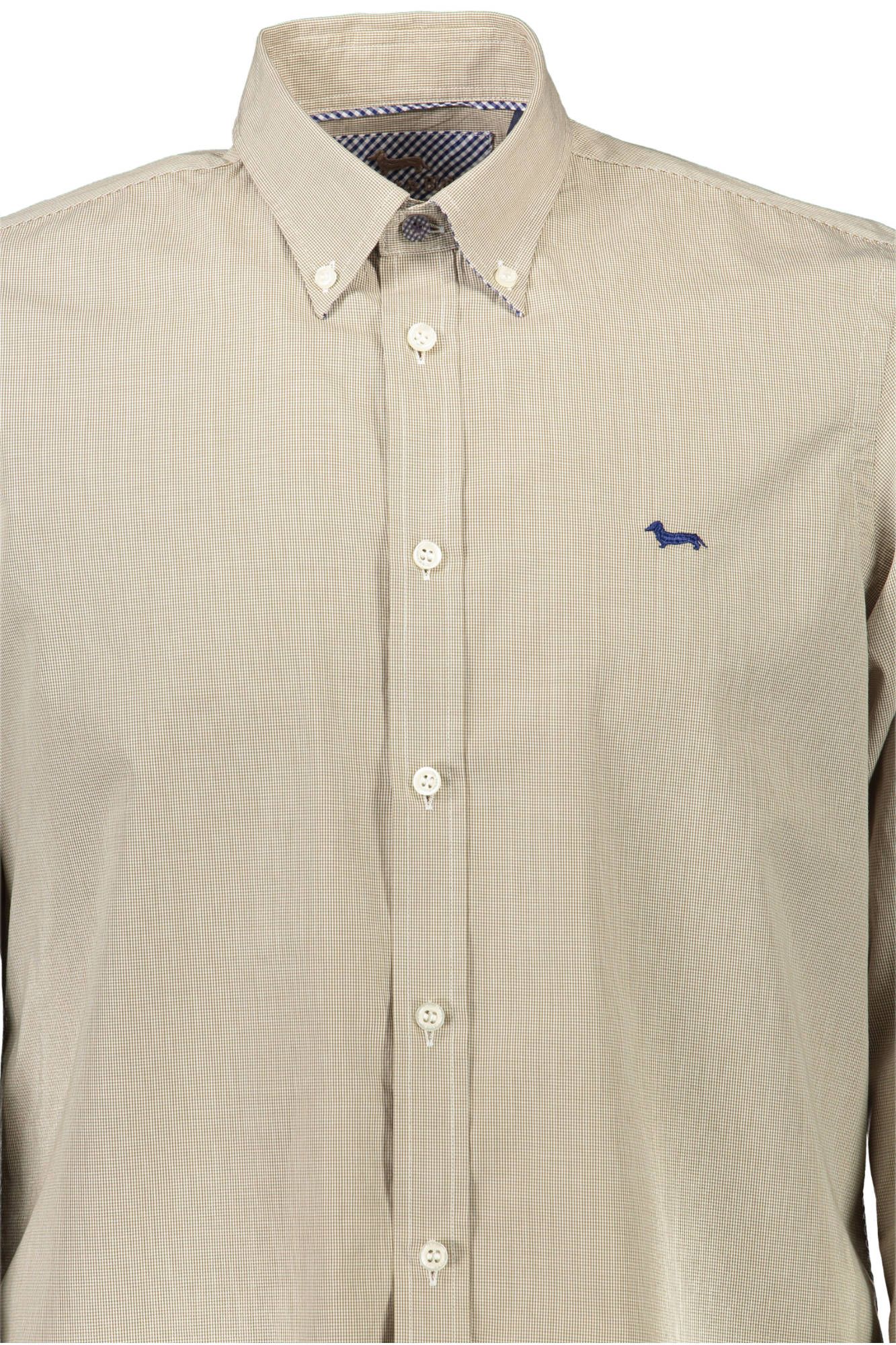 Brown Cotton Men Shirt
