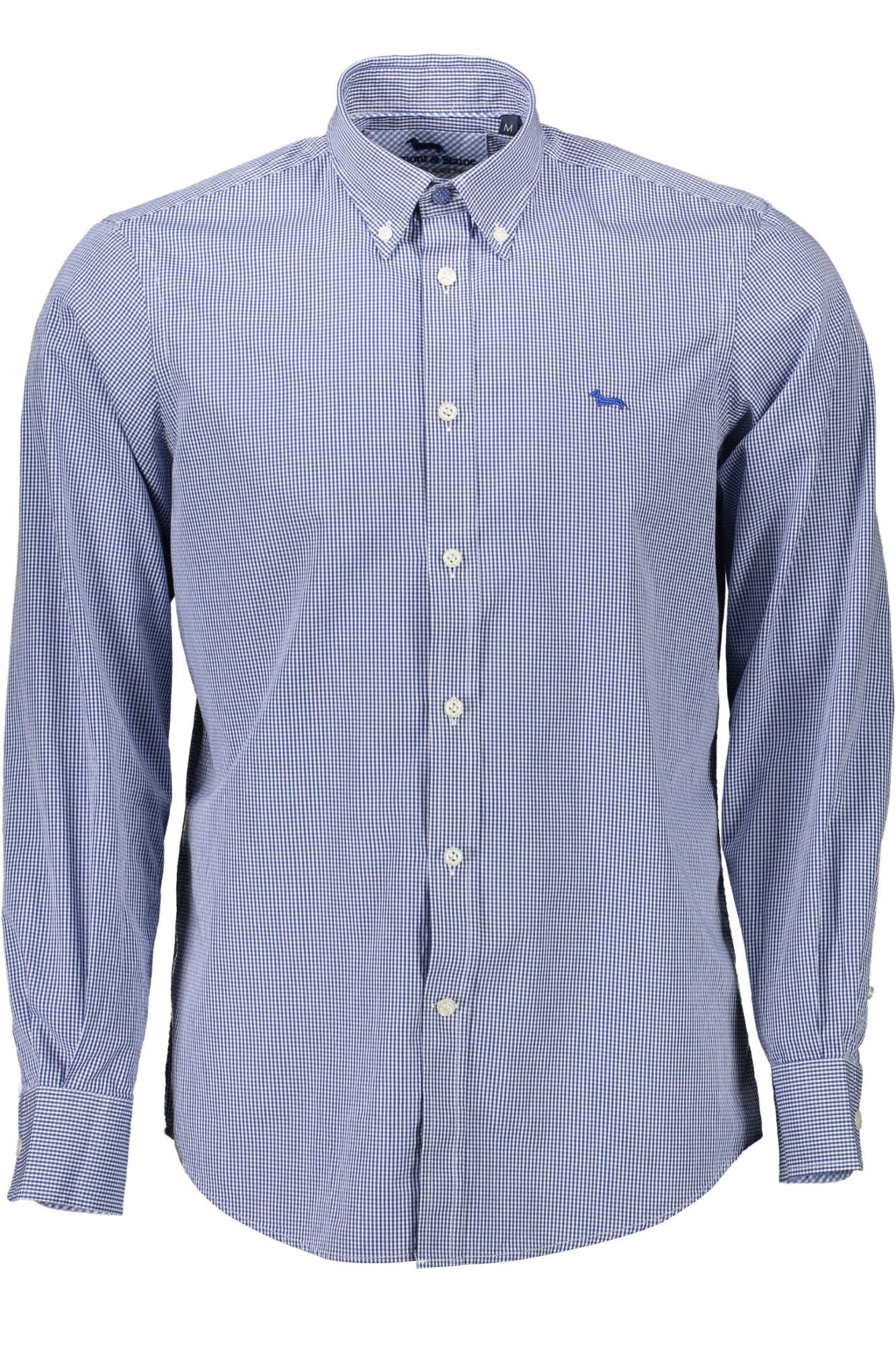 Blue Cotton Men Shirt