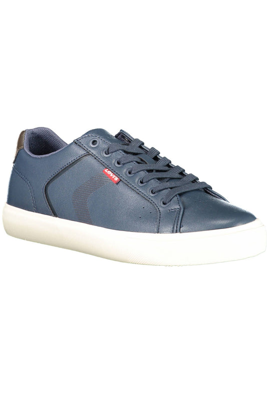Blue Polyester Mens Sneaker