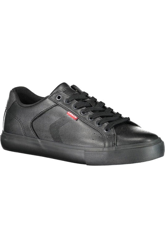 Black Polyester Men Sneaker