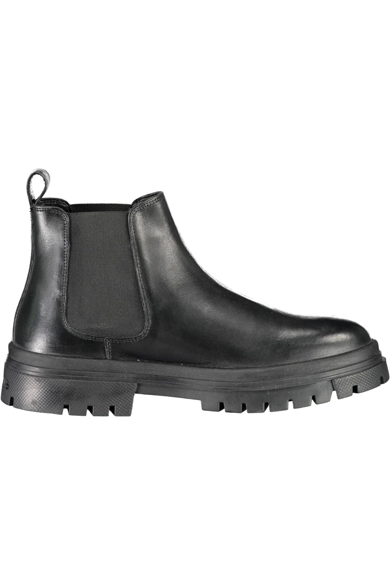 Black Polyester Men Boot