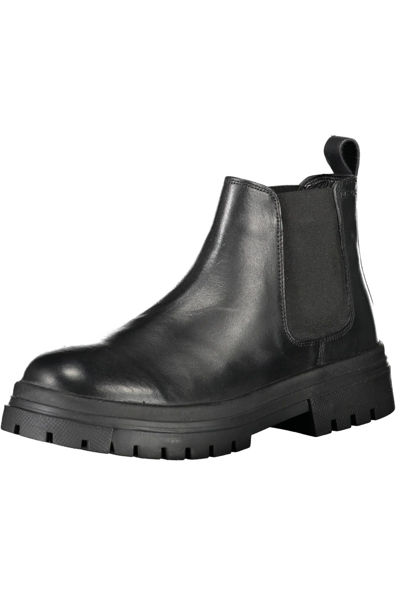 Black Polyester Men Boot