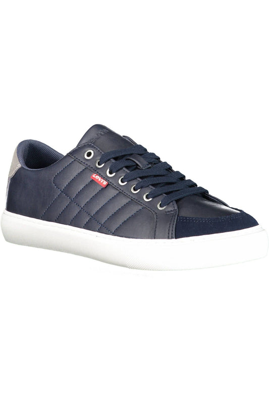 Blue Polyester Men Sneaker