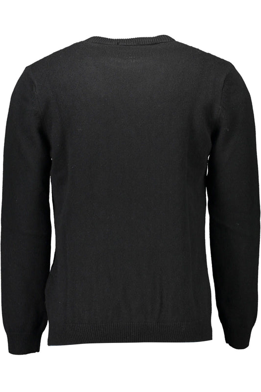 Black Nylon Men Sweater