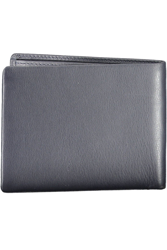 Blue Leather Men Wallet