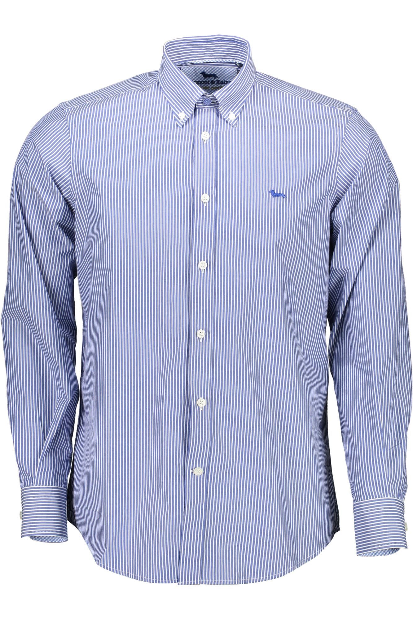Blue Cotton Men Shirt