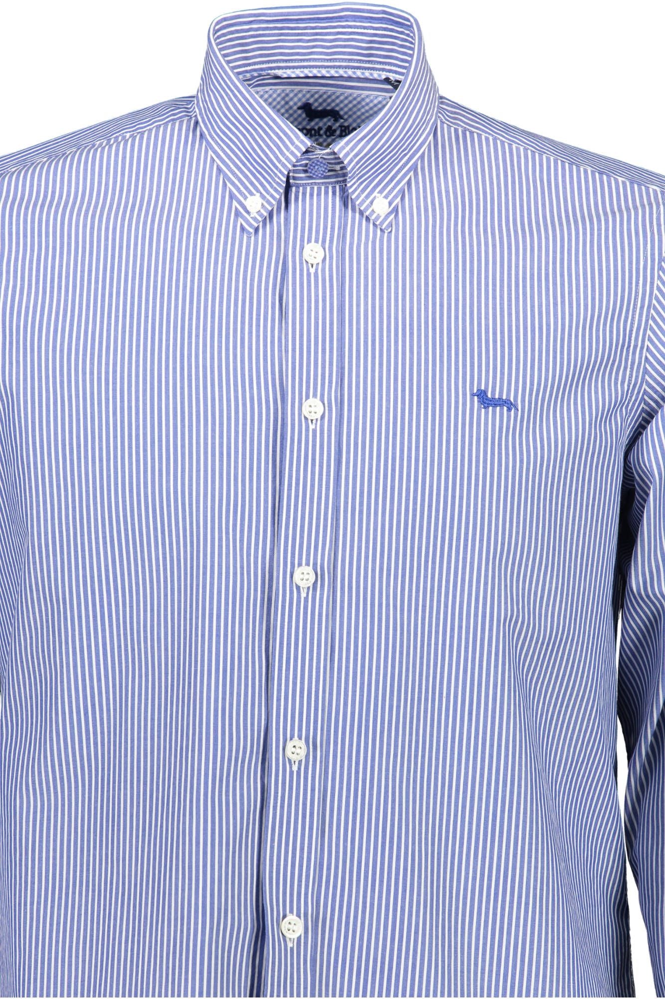 Blue Cotton Men Shirt