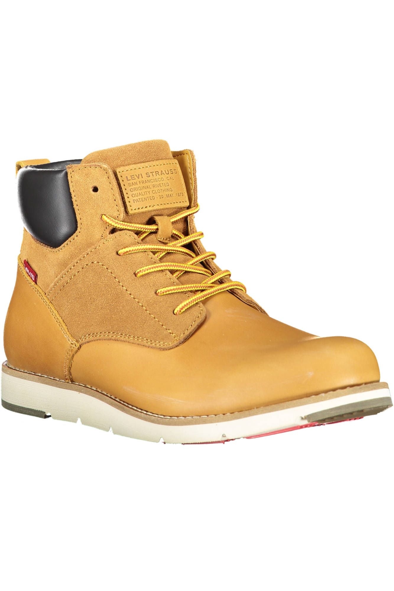Beige Polyester Men Boot