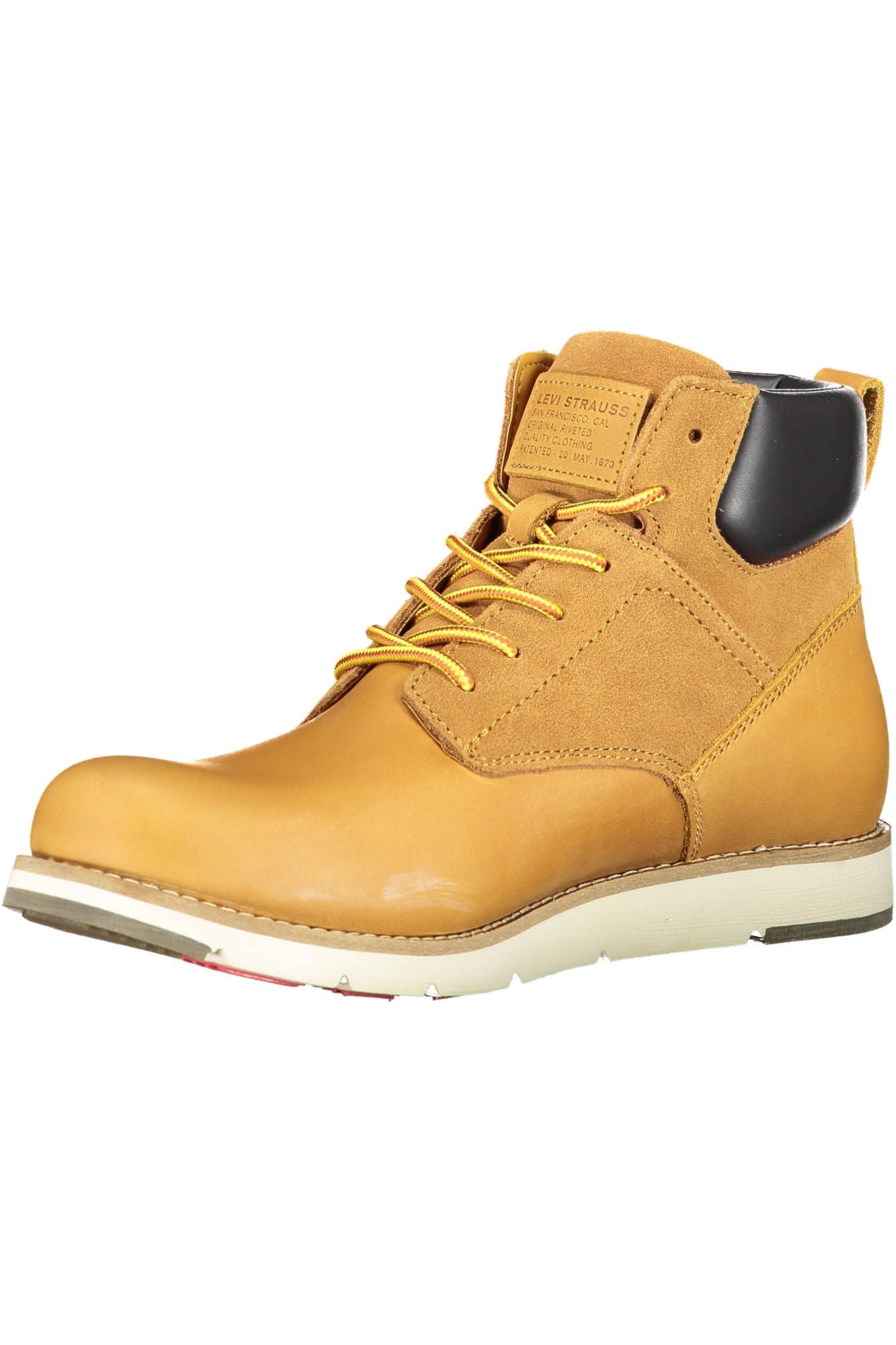 Beige Polyester Men Boot