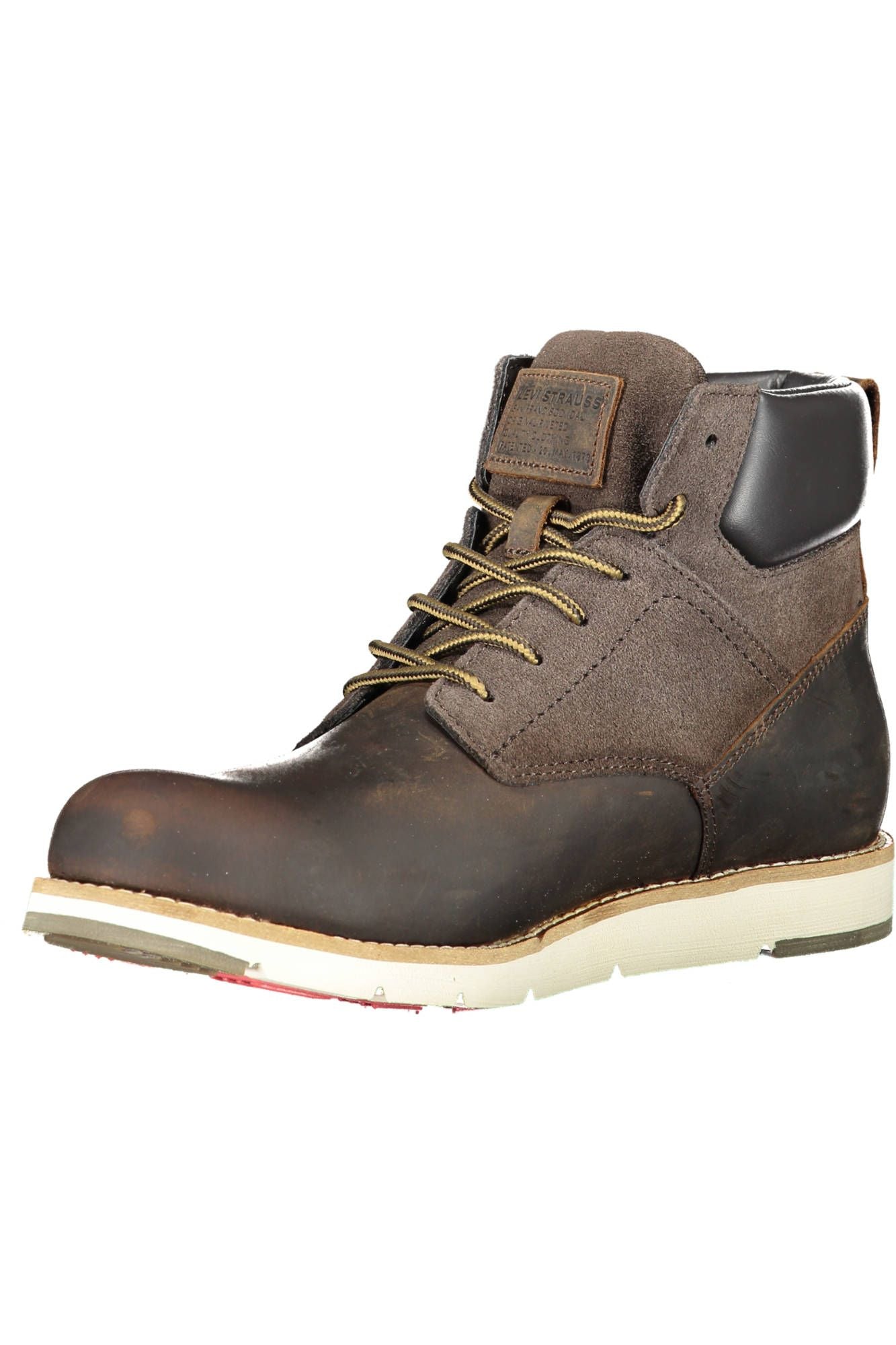 Brown Polyester Men Boot