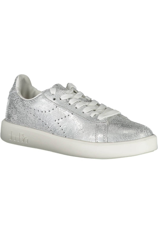 Silver Fabric Women Sneaker