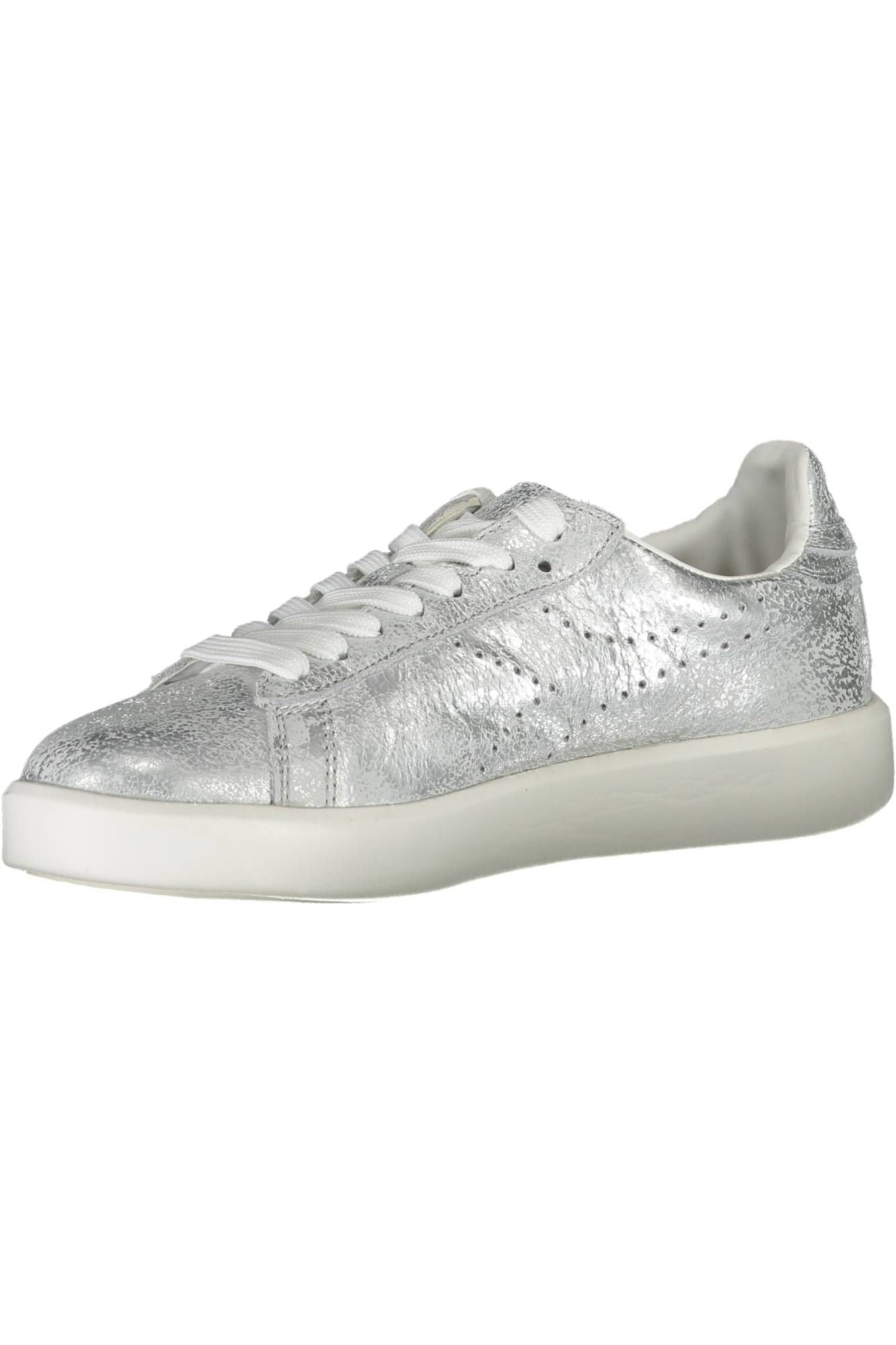 Silver Fabric Women Sneaker
