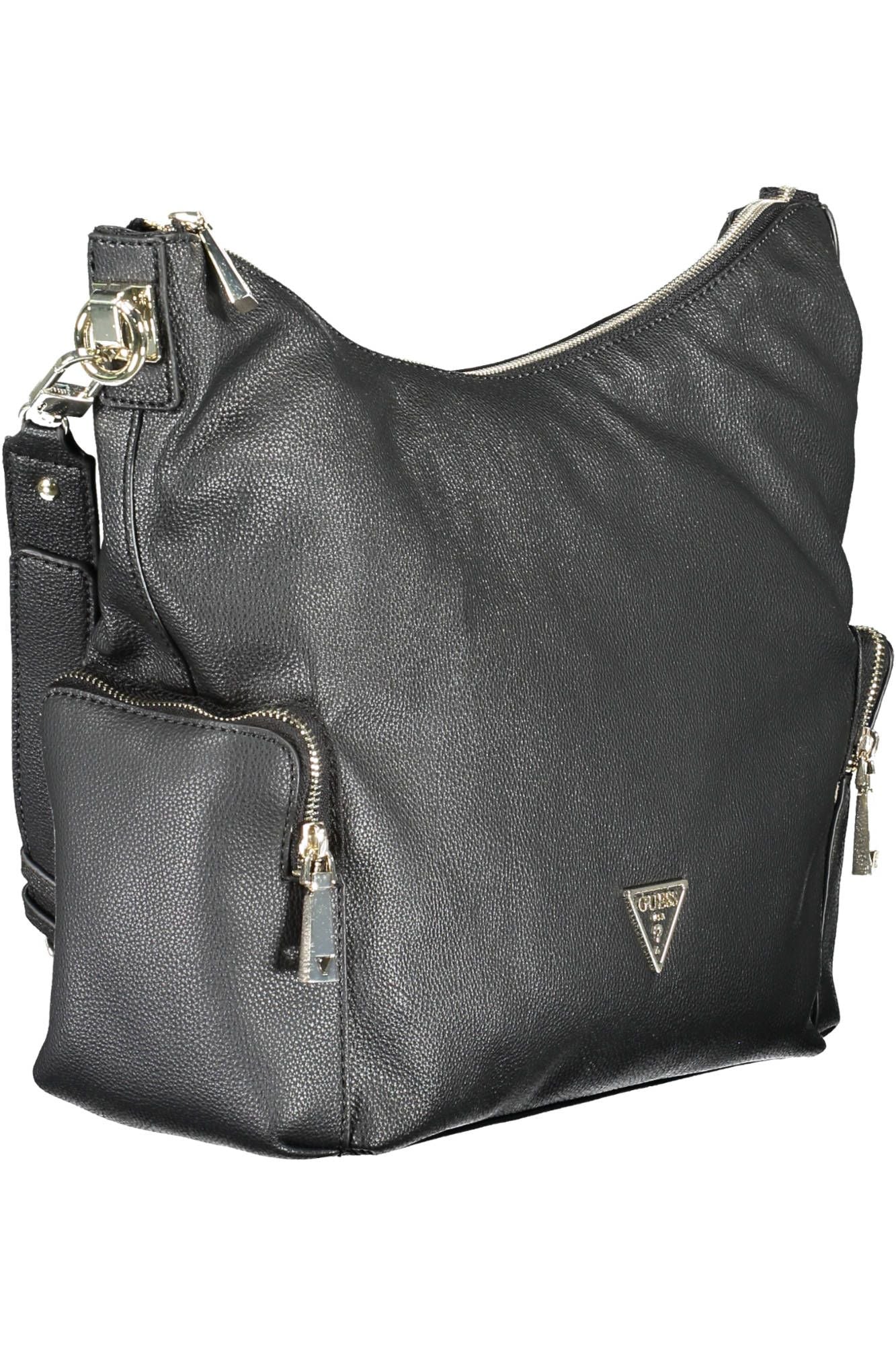Black Polyurethane Women Handbag