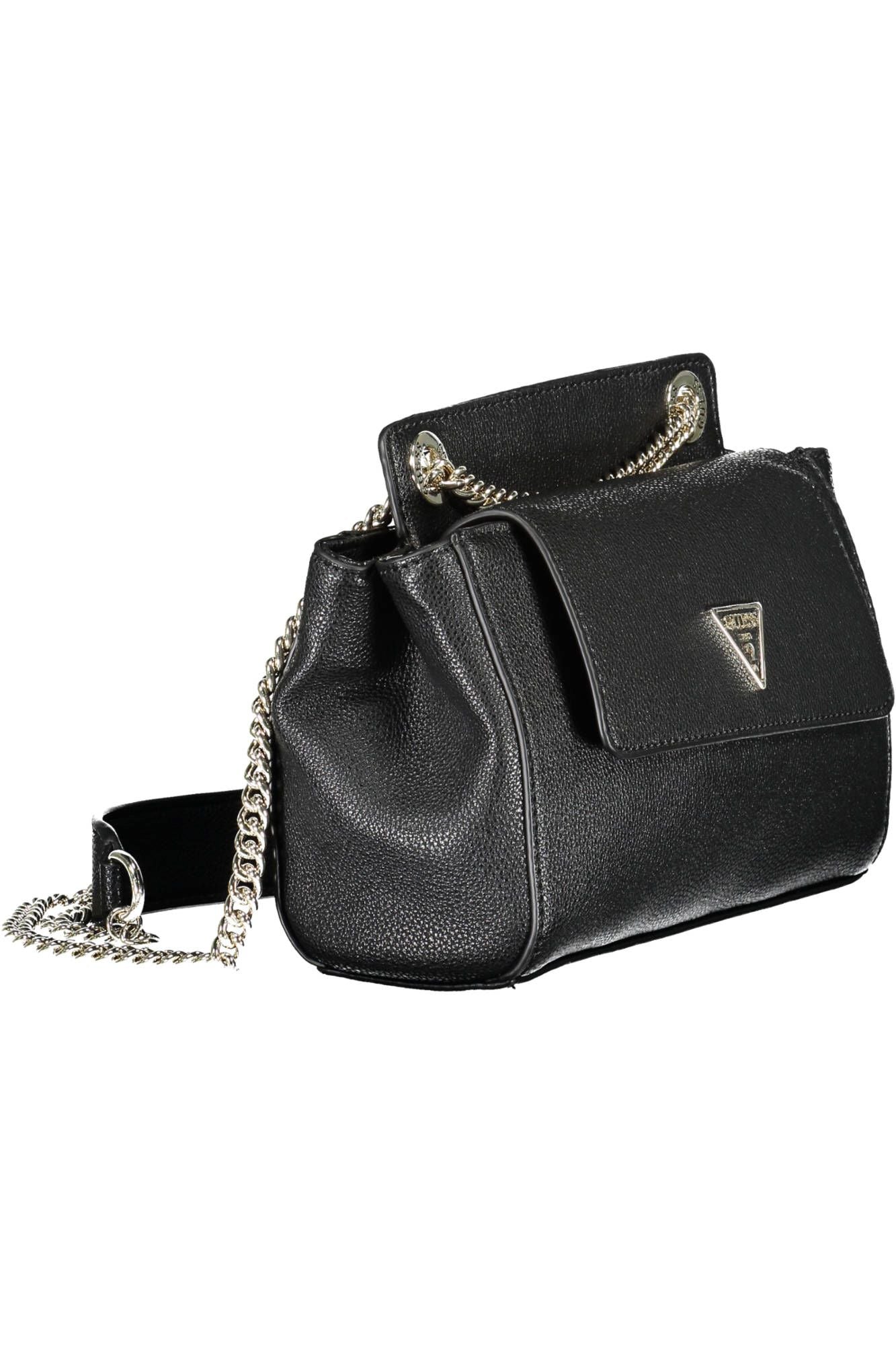 Black Polyurethane Women Handbag