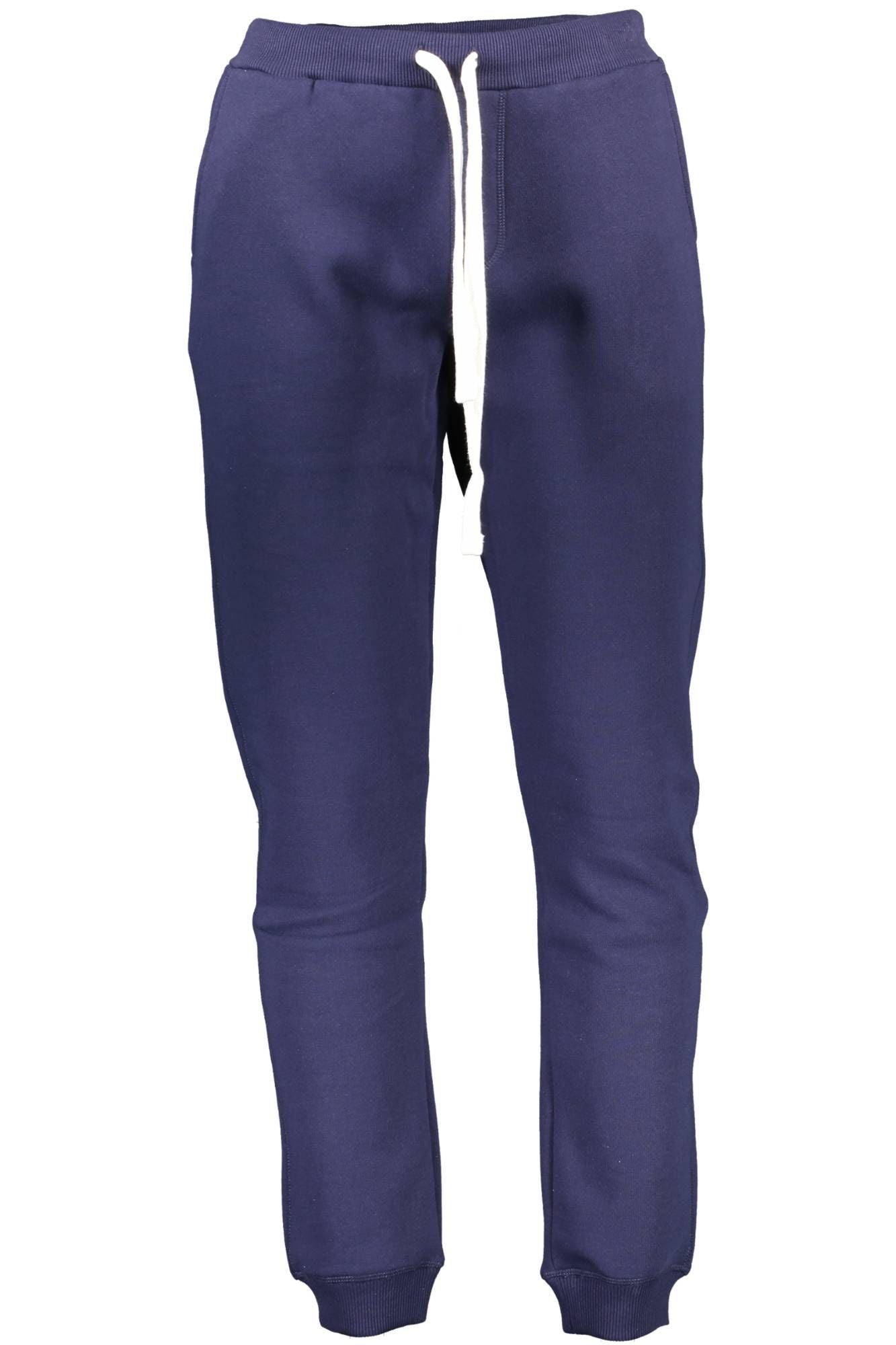Blue Cotton Men Trouser