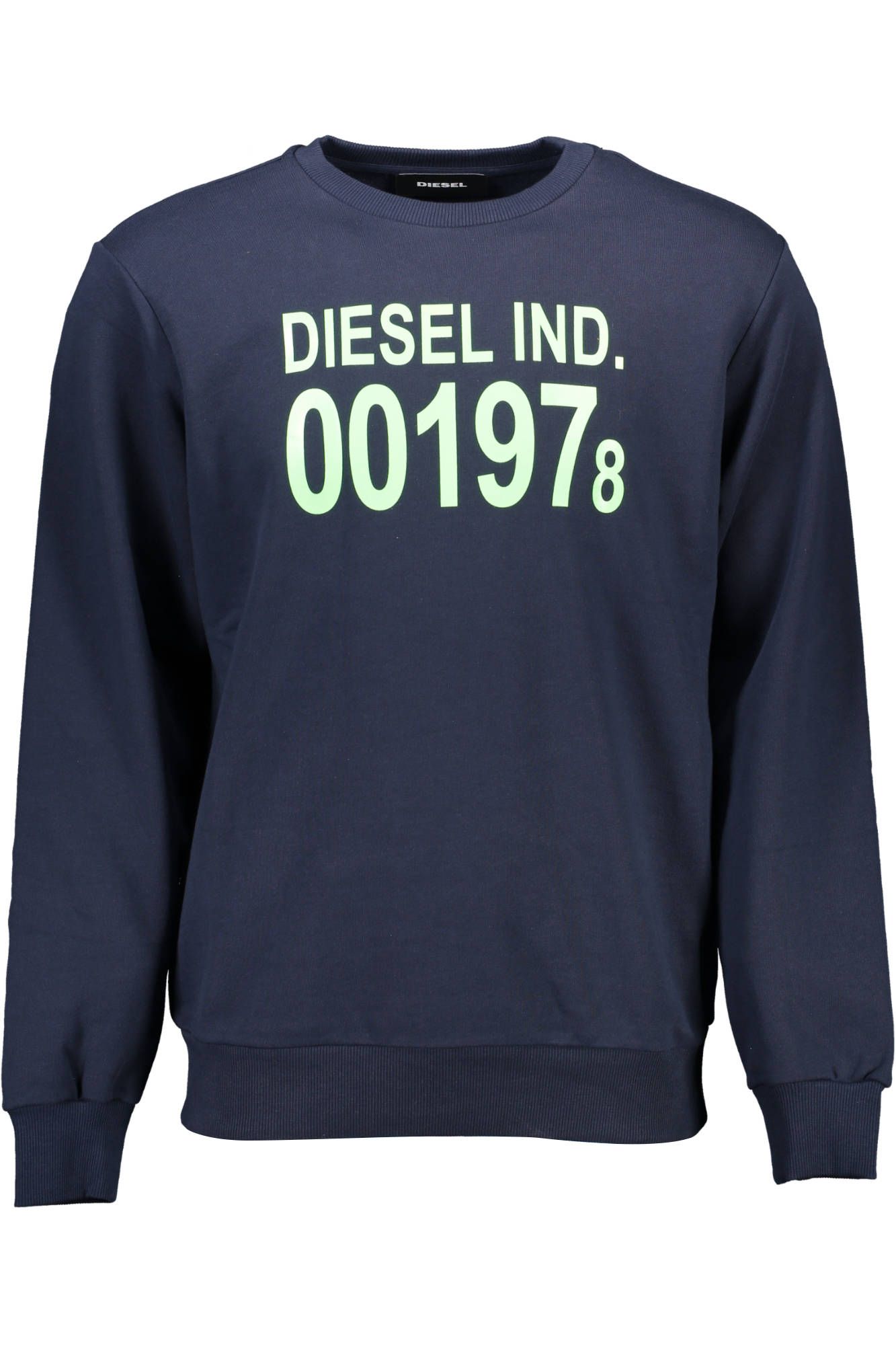 Blue Cotton Men Sweater