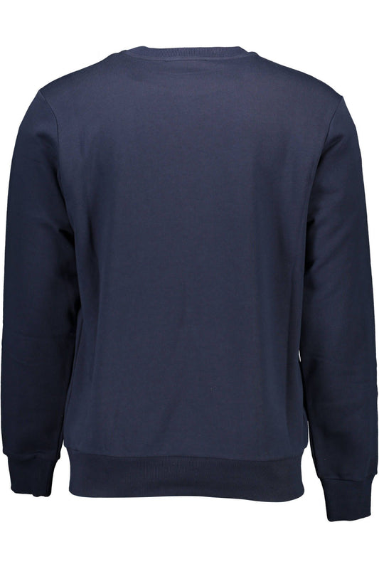 Blue Cotton Men Sweater