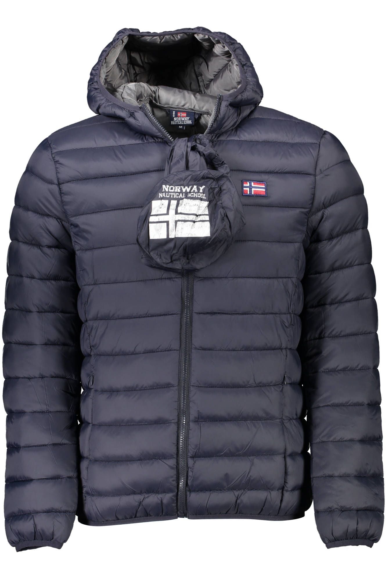 Blue Polyamide Men Jacket