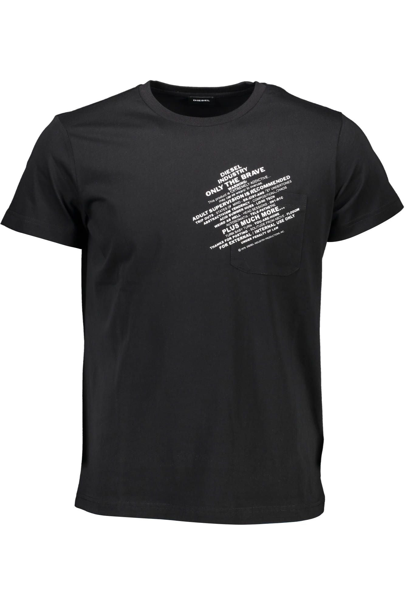 Black Cotton Men TShirt